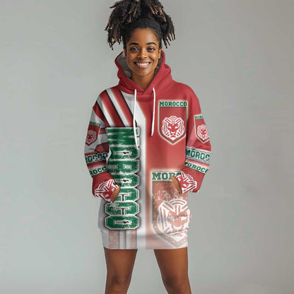 Morocco Soccer Hoodie Dress Atlas Lions Football - Road To Champion