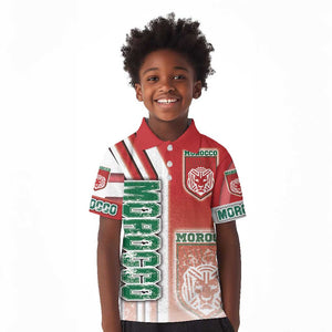 Morocco Soccer Kid Polo Shirt Atlas Lions Football - Road To Champion