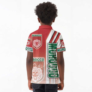 Morocco Soccer Kid Polo Shirt Atlas Lions Football - Road To Champion