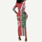 Morocco Soccer Long Sleeve Bodycon Dress Atlas Lions Football - Road To Champion DT03