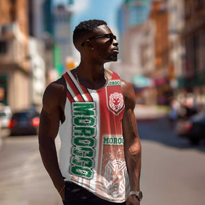Morocco Soccer Men Tank Top Atlas Lions Football - Road To Champion