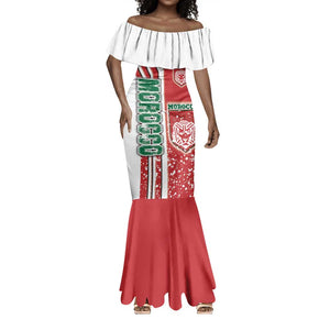 Morocco Soccer Mermaid Dress Atlas Lions Football - Road To Champion