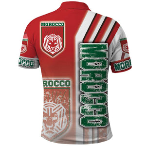 Morocco Soccer Polo Shirt Atlas Lions Football - Road To Champion