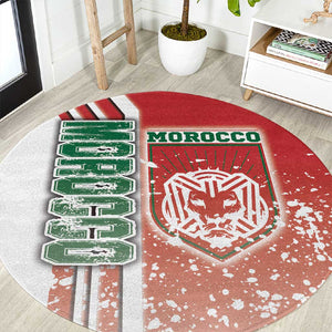 Morocco Soccer Round Carpet Atlas Lions Football - Road To Champion