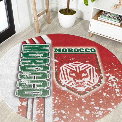 Morocco Soccer Round Carpet Atlas Lions Football - Road To Champion