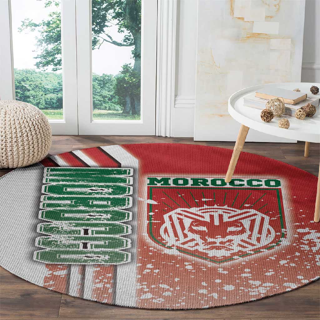 Morocco Soccer Round Carpet Atlas Lions Football - Road To Champion