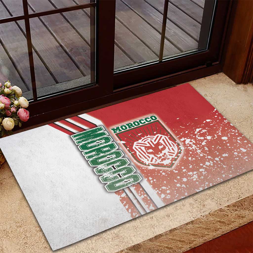 Morocco Soccer Rubber Doormat Atlas Lions Football - Road To Champion