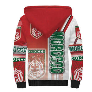 Morocco Soccer Sherpa Hoodie Atlas Lions Football - Road To Champion