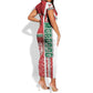 Morocco Soccer Short Sleeve Bodycon Dress Atlas Lions Football - Road To Champion DT03