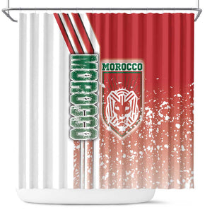 Morocco Soccer Shower Curtain Atlas Lions Football - Road To Champion