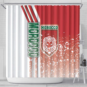 Morocco Soccer Shower Curtain Atlas Lions Football - Road To Champion