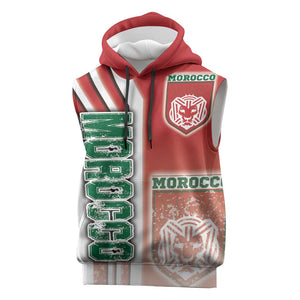 Morocco Soccer Sleeveless Hoodie Atlas Lions Football - Road To Champion - African Pride