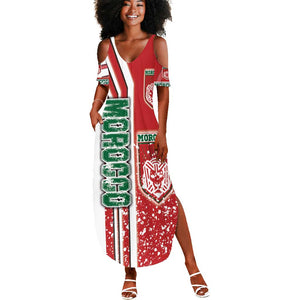 Morocco Soccer Summer Maxi Dress Atlas Lions Football - Road To Champion