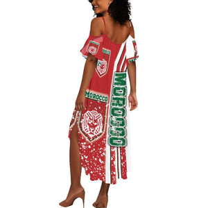 Morocco Soccer Summer Maxi Dress Atlas Lions Football - Road To Champion