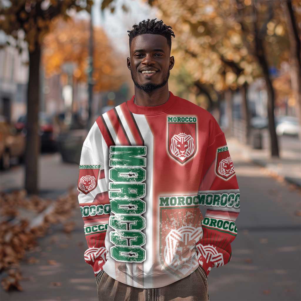 Morocco Soccer Sweatshirt Atlas Lions Football - Road To Champion