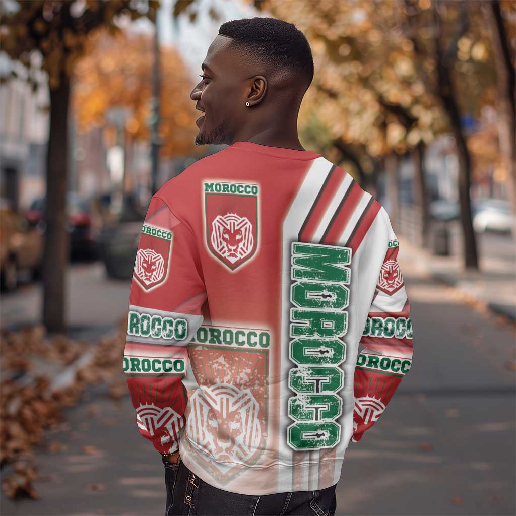 Morocco Soccer Sweatshirt Atlas Lions Football - Road To Champion