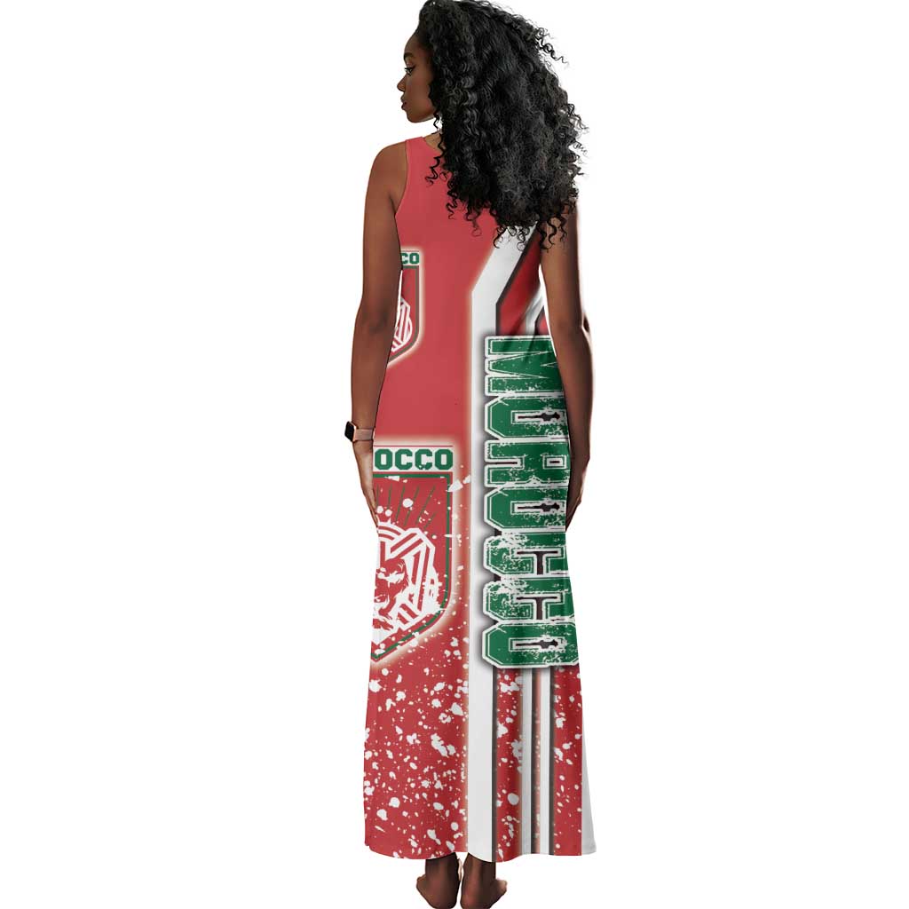 Morocco Soccer Tank Maxi Dress Atlas Lions Football - Road To Champion