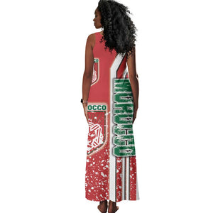 Morocco Soccer Tank Maxi Dress Atlas Lions Football - Road To Champion
