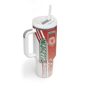 Morocco Soccer Tumbler With Handle Atlas Lions Football - Road To Champion