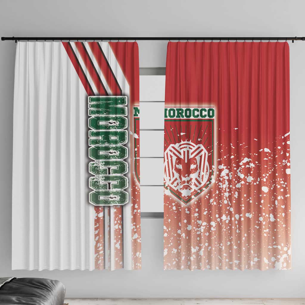 Morocco Soccer Window Curtain Atlas Lions Football - Road To Champion