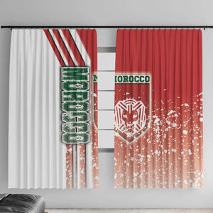 Morocco Soccer Window Curtain Atlas Lions Football - Road To Champion