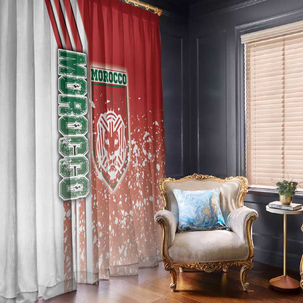 Morocco Soccer Window Curtain Atlas Lions Football - Road To Champion