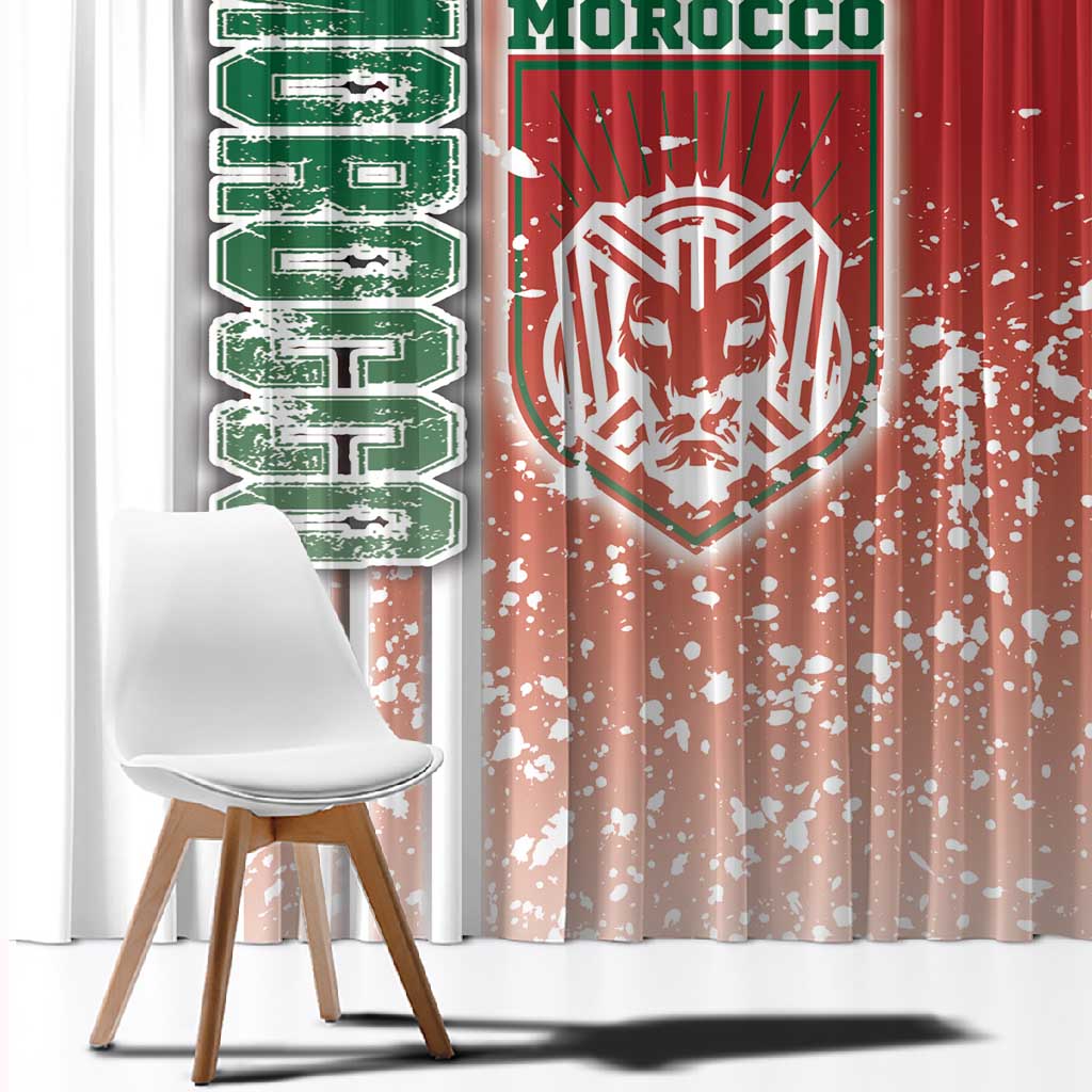 Morocco Soccer Window Curtain Atlas Lions Football - Road To Champion