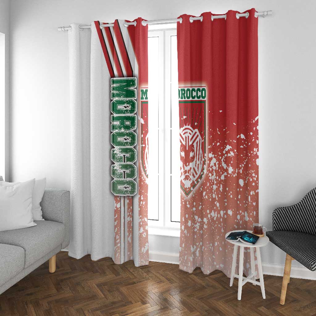 Morocco Soccer Window Curtain Atlas Lions Football - Road To Champion
