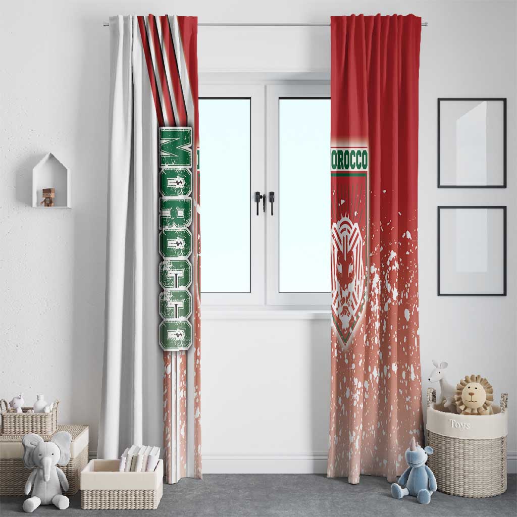 Morocco Soccer Window Curtain Atlas Lions Football - Road To Champion