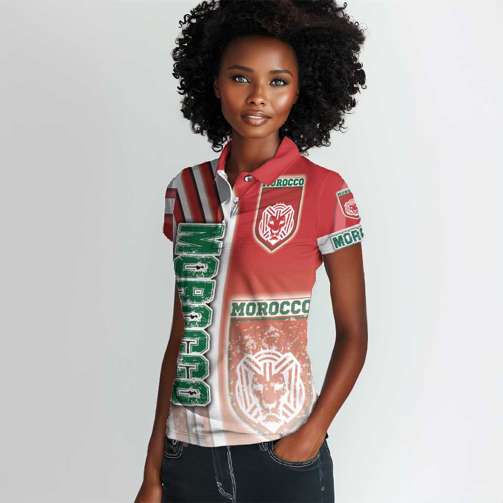 Morocco Soccer Women Polo Shirt Atlas Lions Football - Road To Champion