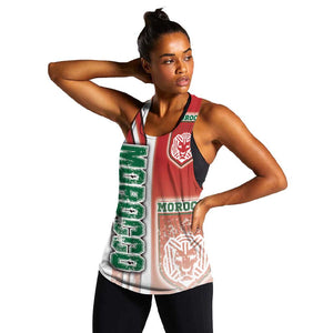 Morocco Soccer Women Racerback Tank Atlas Lions Football - Road To Champion