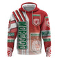 Morocco Soccer Zip Hoodie Atlas Lions Football - Road To Champion