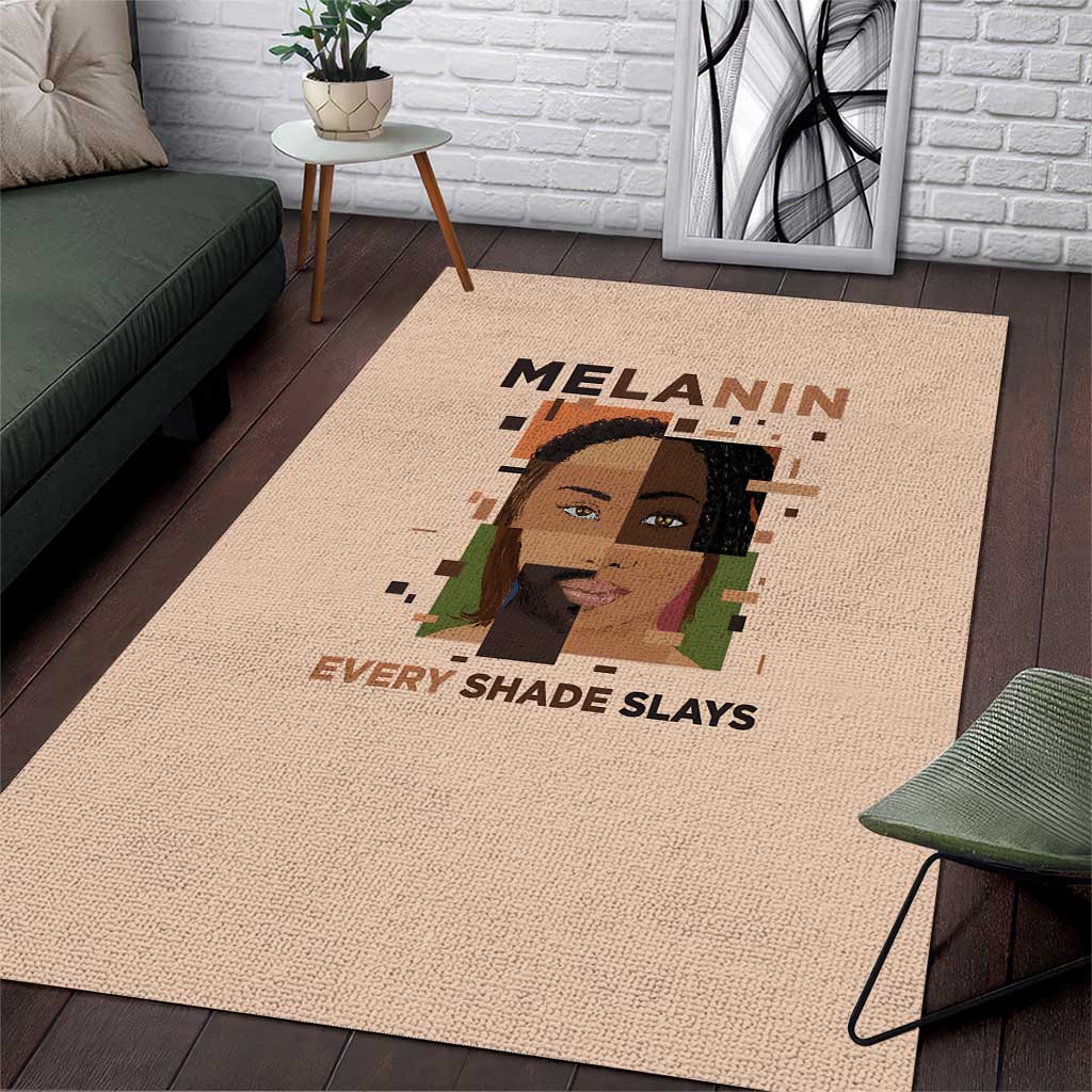 Melanin Every Shade Slays Area Rug Afro Women