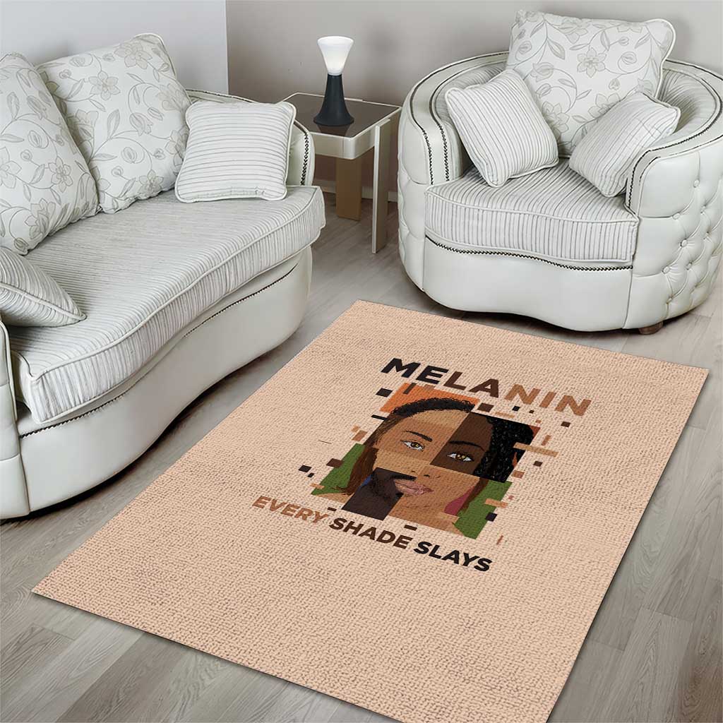 Melanin Every Shade Slays Area Rug Afro Women
