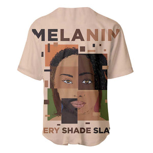Melanin Every Shade Slays Baseball Jersey Afro Women