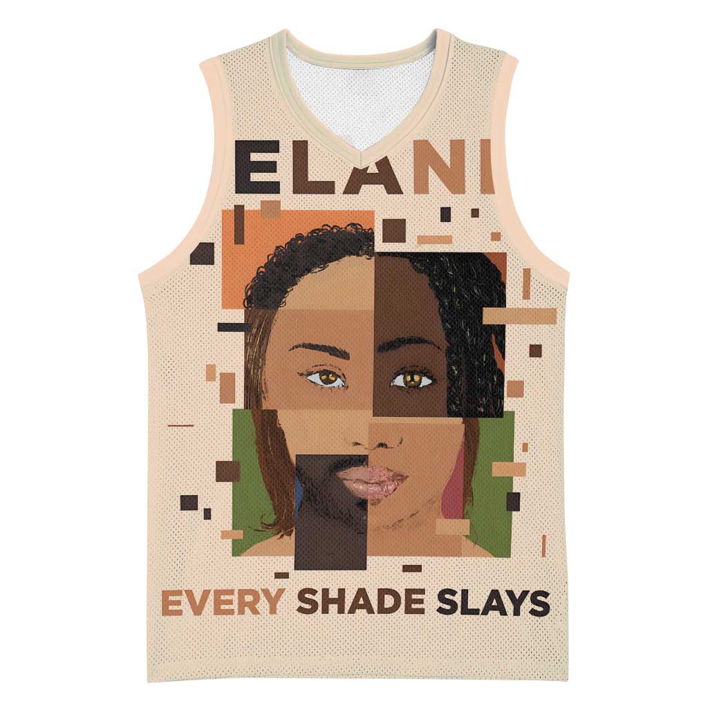Melanin Every Shade Slays Basketball Jersey Afro Women - African Pride