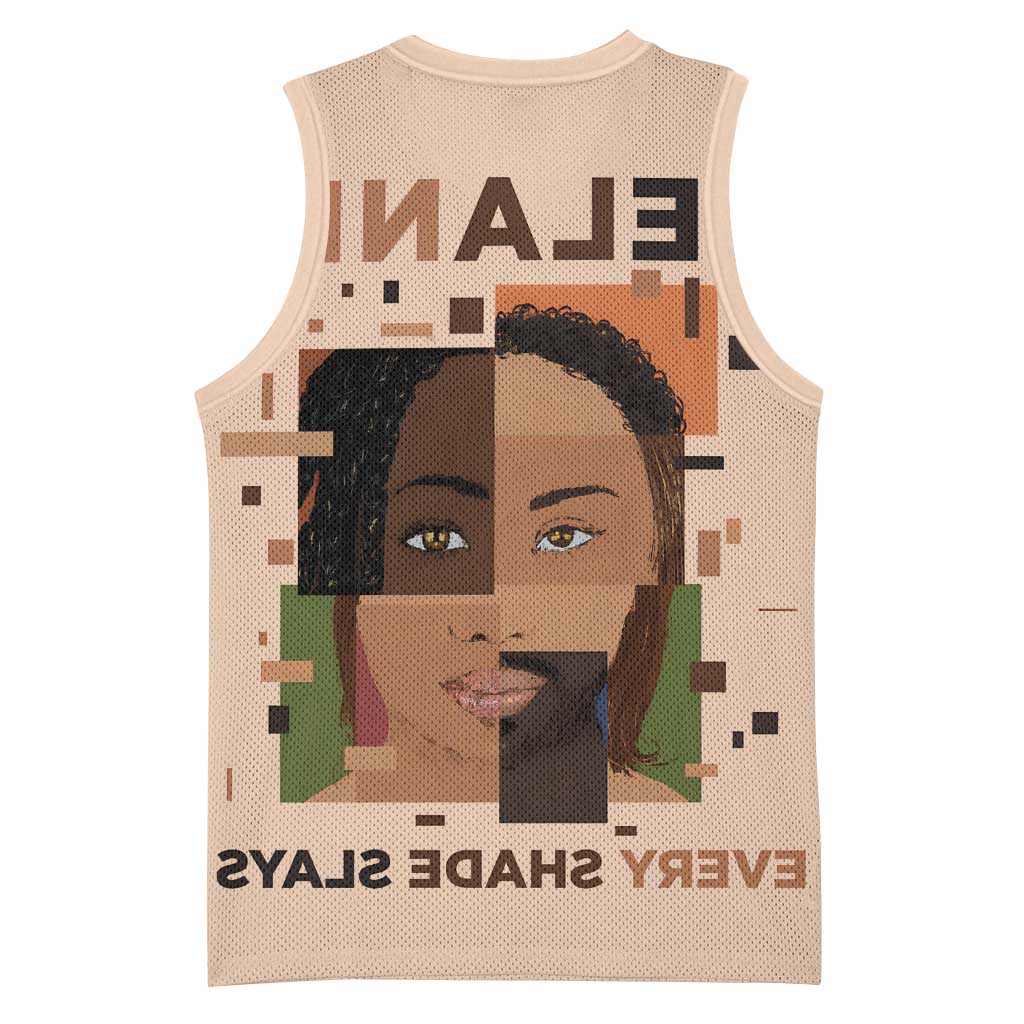 Melanin Every Shade Slays Basketball Jersey Afro Women - African Pride