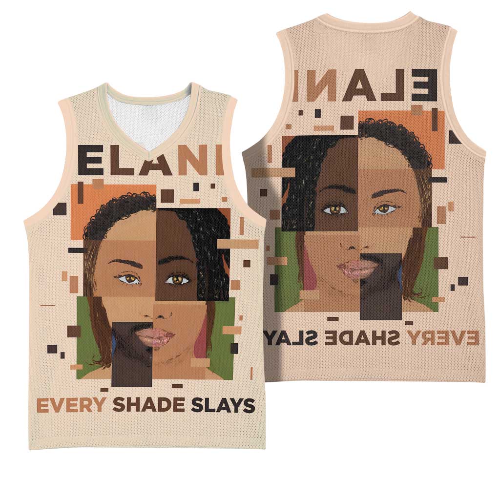 Melanin Every Shade Slays Basketball Jersey Afro Women - African Pride