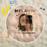 Melanin Every Shade Slays Beach Blanket Afro Women