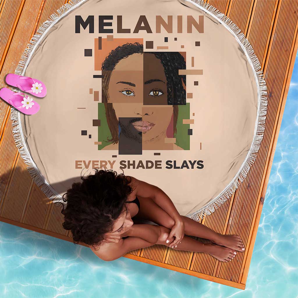 Melanin Every Shade Slays Beach Blanket Afro Women