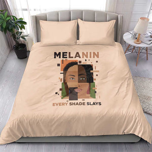 Melanin Every Shade Slays Bedding Set Afro Women