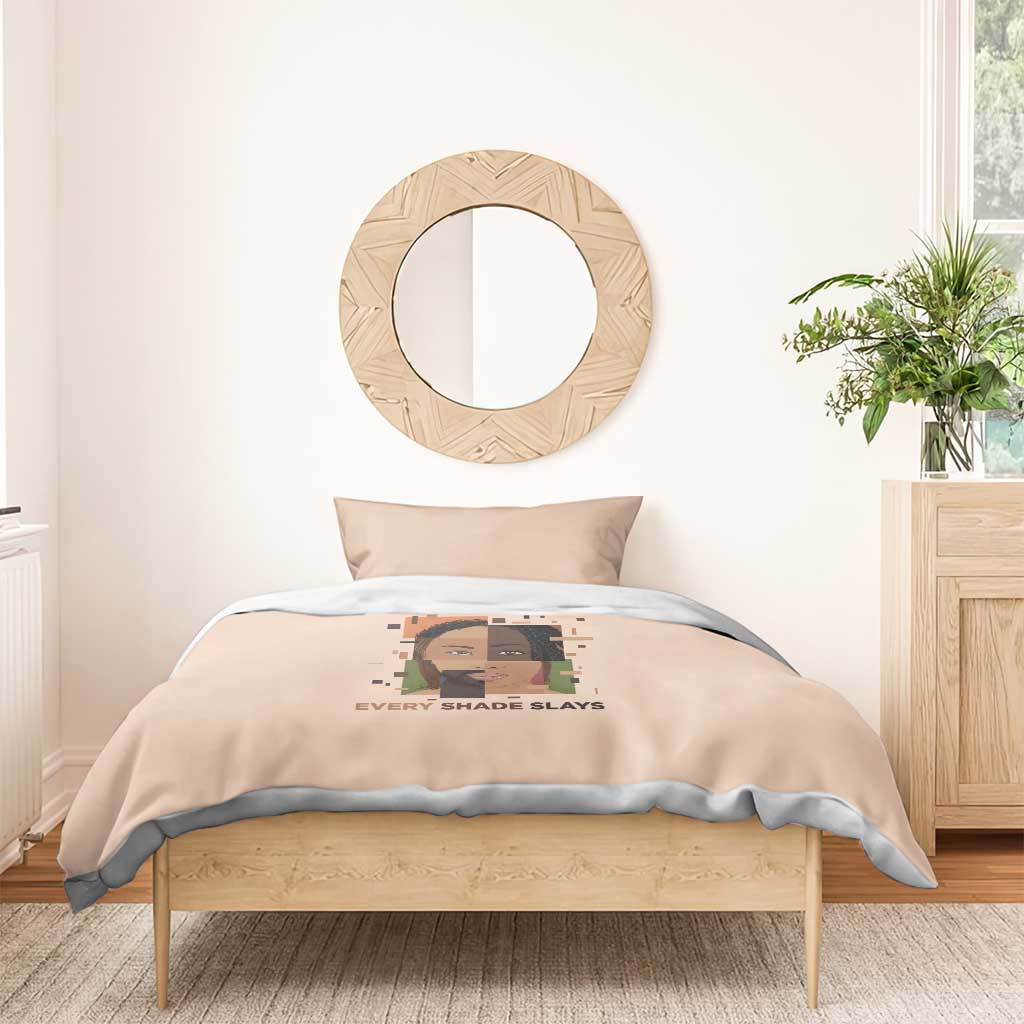 Melanin Every Shade Slays Bedding Set Afro Women