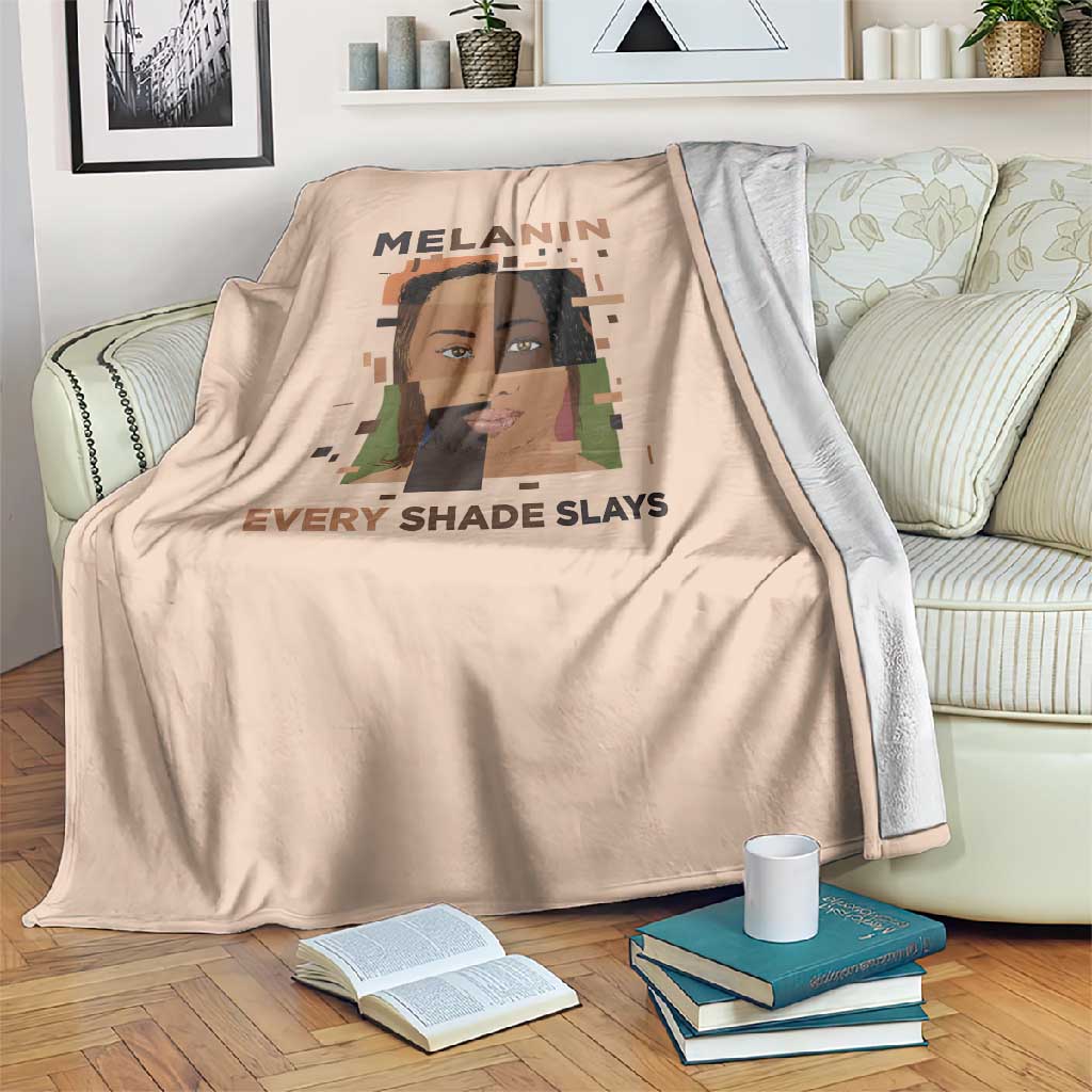 Melanin Every Shade Slays Blanket Afro Women