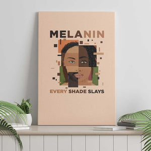 Melanin Every Shade Slays Canvas Wall Art Afro Women
