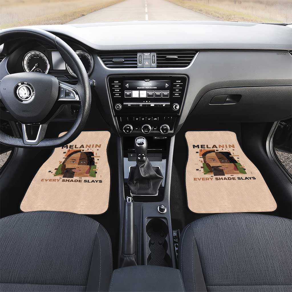 Melanin Every Shade Slays Car Mats Afro Women