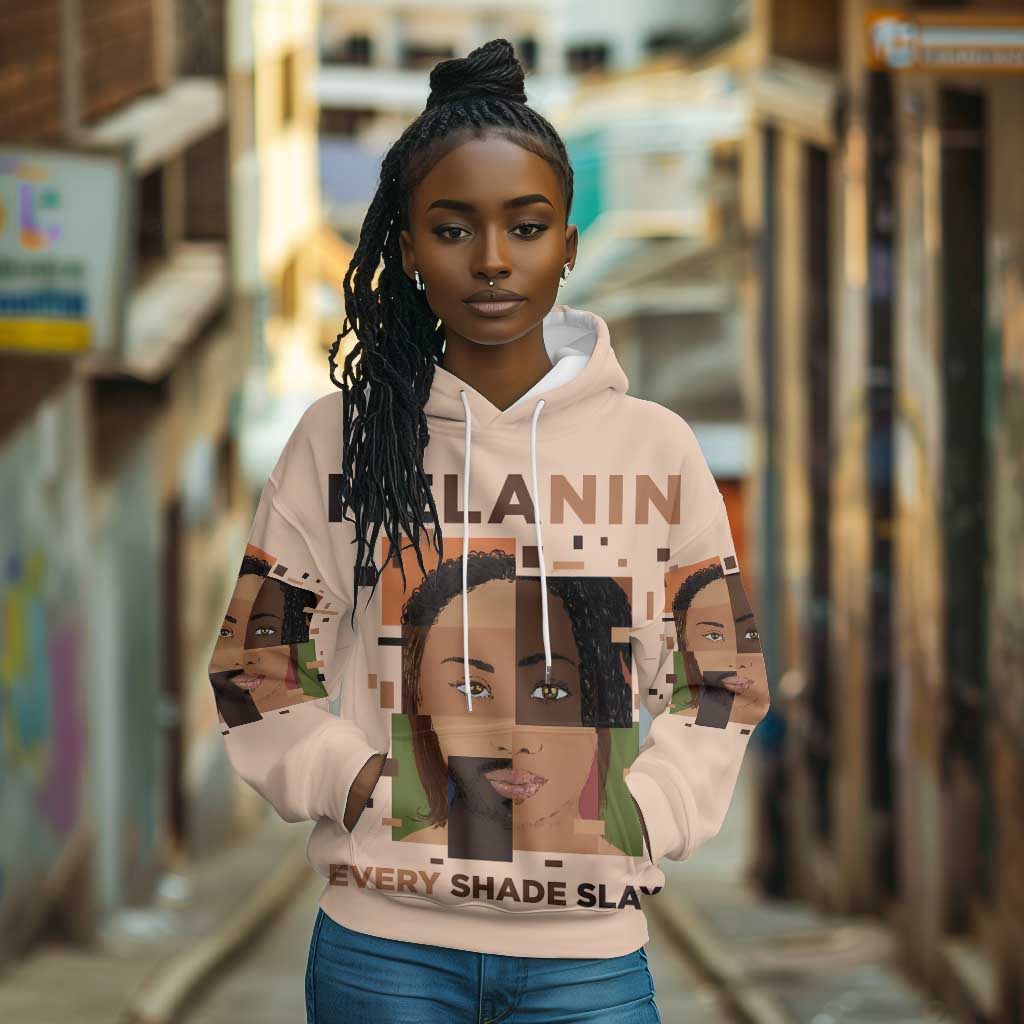 Melanin Every Shade Slays Hoodie Afro Women