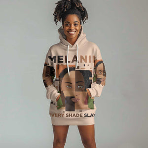 Melanin Every Shade Slays Hoodie Dress Afro Women