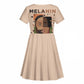 Melanin Every Shade Slays Kid Short Sleeve Dress Afro Women