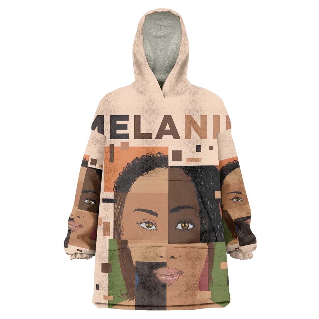 Melanin Every Shade Slays Kid Wearable Blanket Hoodie Afro Women