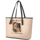 Melanin Every Shade Slays Leather Tote Bag Afro Women